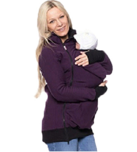 Manteau pull kangourou multifonction trois en un pour maman
