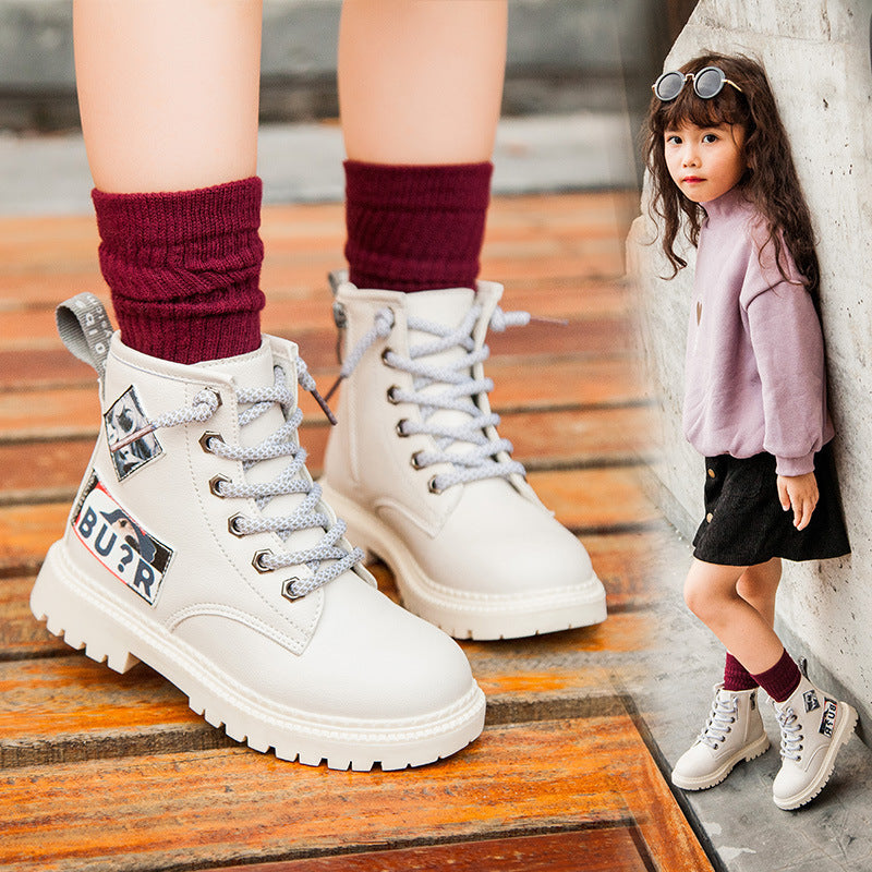 Bottes pour enfants, baskets d'école montantes en coton très stylée pour vos tout petits