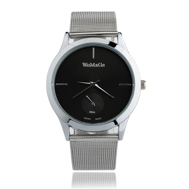 Montre à quartz unisexe pour femme, bracelet en alliage tendance, mode fashion.