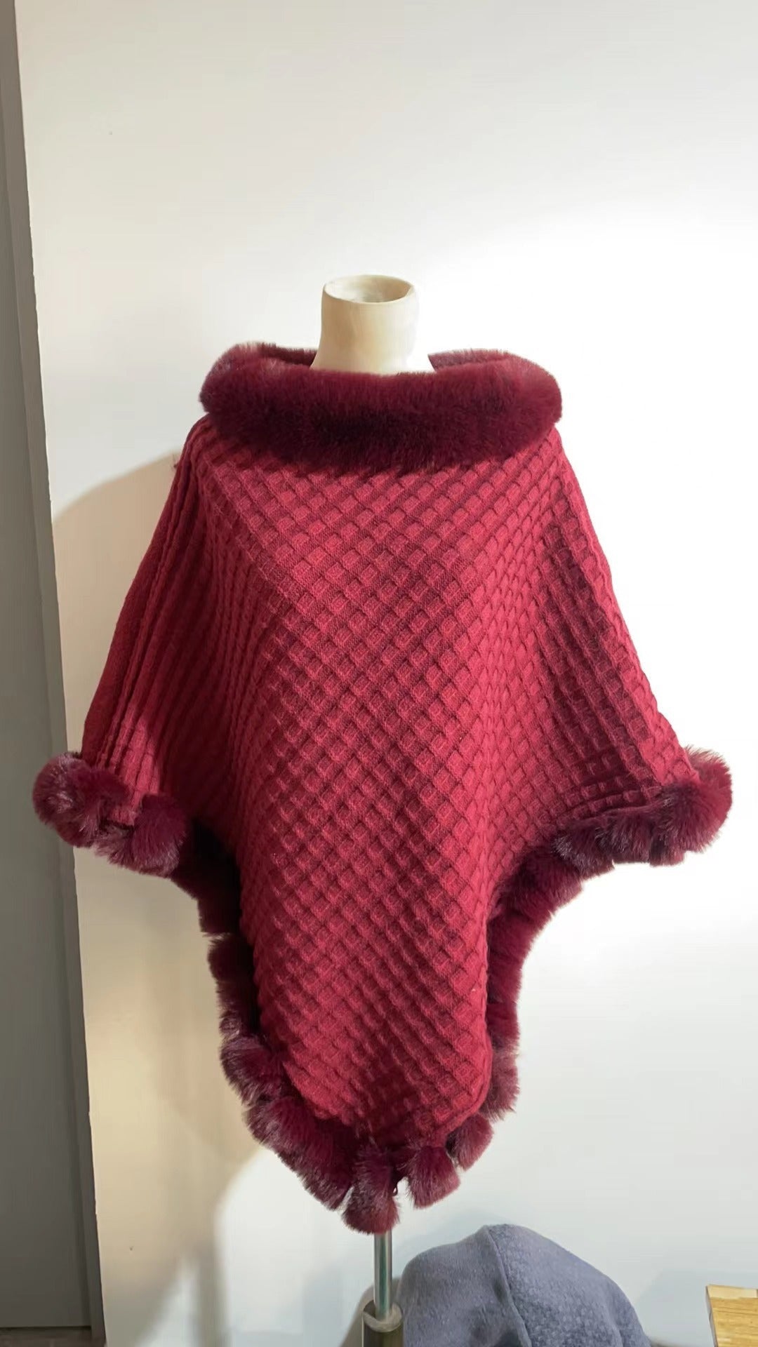 châle en fourrure de lapin Rex, luxueuse, tendance automne-hiver, vêtement d'extérieur élégant pour femme