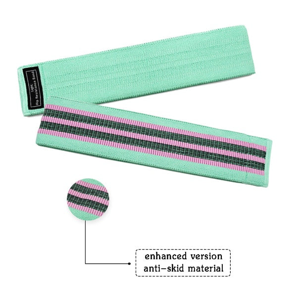 Bandes de résistance en tissu pour entraînements.