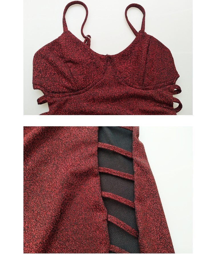 Robe sexy ouverture en v sur le devant, ouverture sur le coté de la robe tissu mince