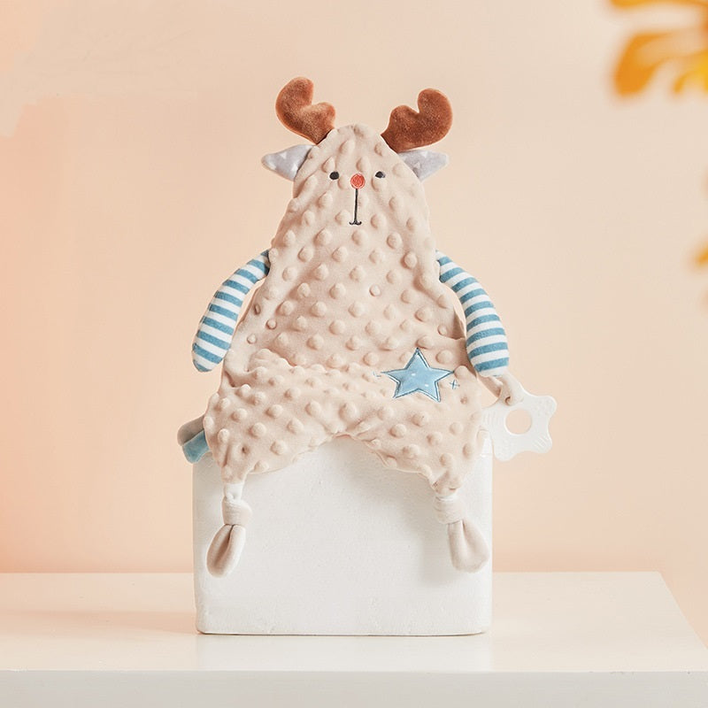 Serviette apaisante pour bébé, anneau de dentition, oreilles de lapin Kawaii, serviette pour le visage du nouveau-né, serviette de confort pour bébé, tout-petit, serviette de câlin, jouets de poupée