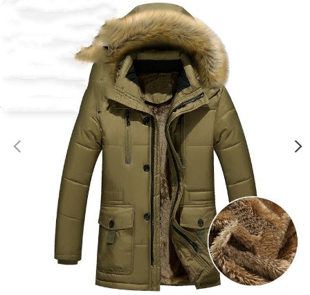 Parka d'hiver à capuche pour homme
