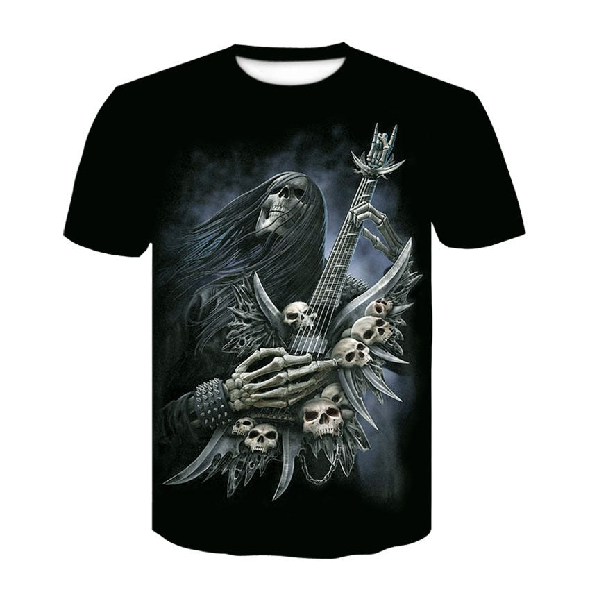 T-shirt tendance à manches courtes pour homme, imprimé numérique 3D
