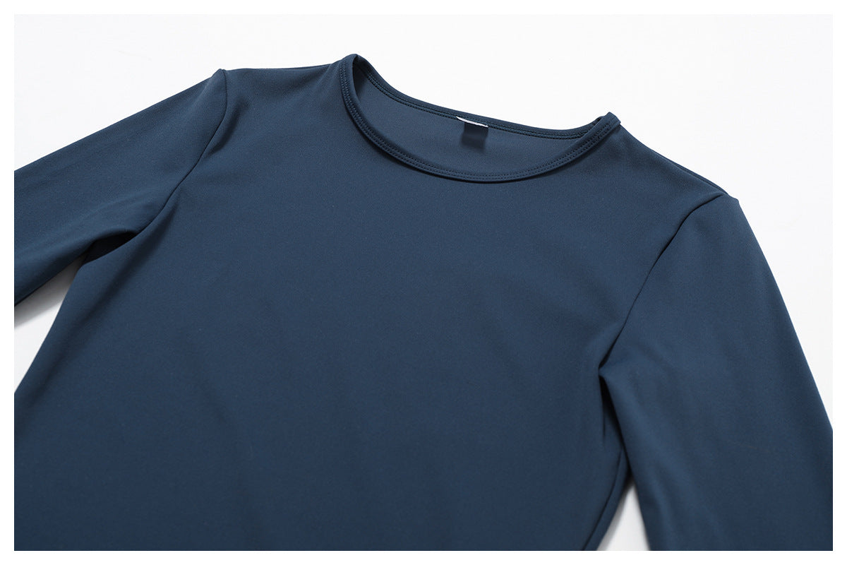Pull slim à manches longues pour femme, vêtement de sport, de yoga, de fitness et de mode