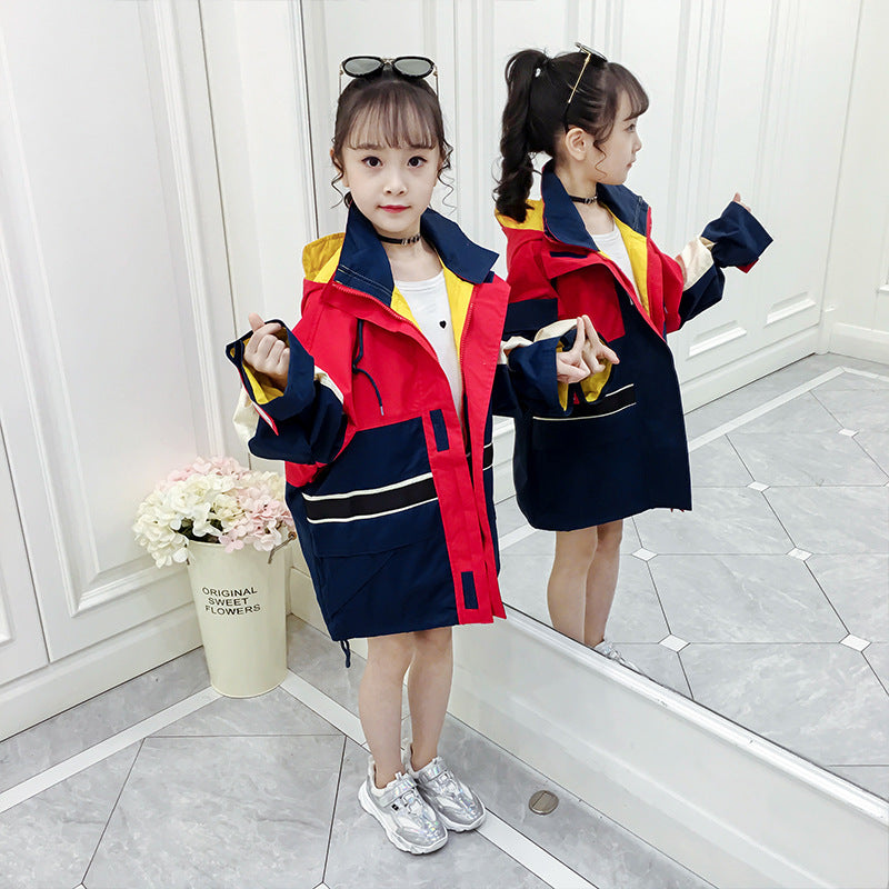 Colorblock Hooded Jacket Windbreaker