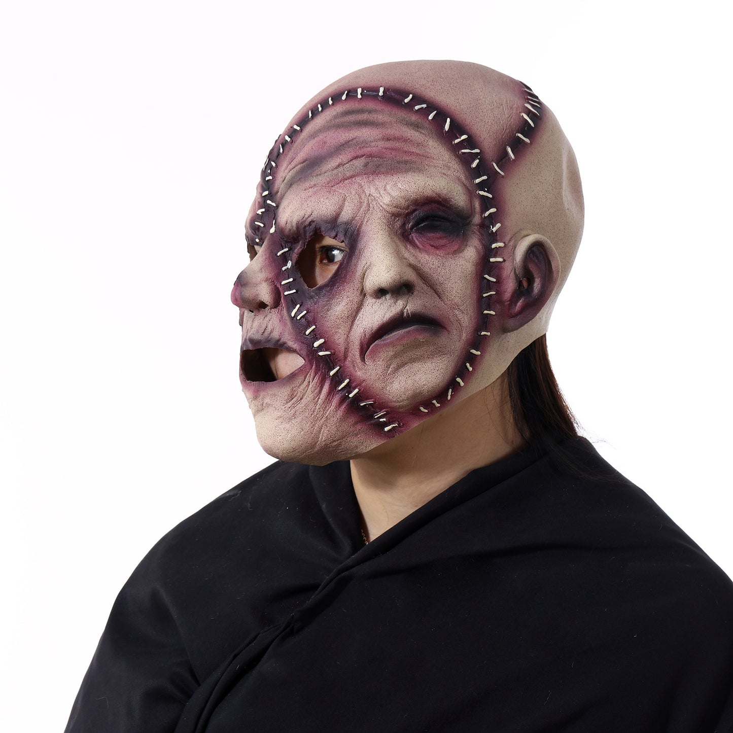 Masque d'horreur à trois faces pour Halloween, masque de cosplay