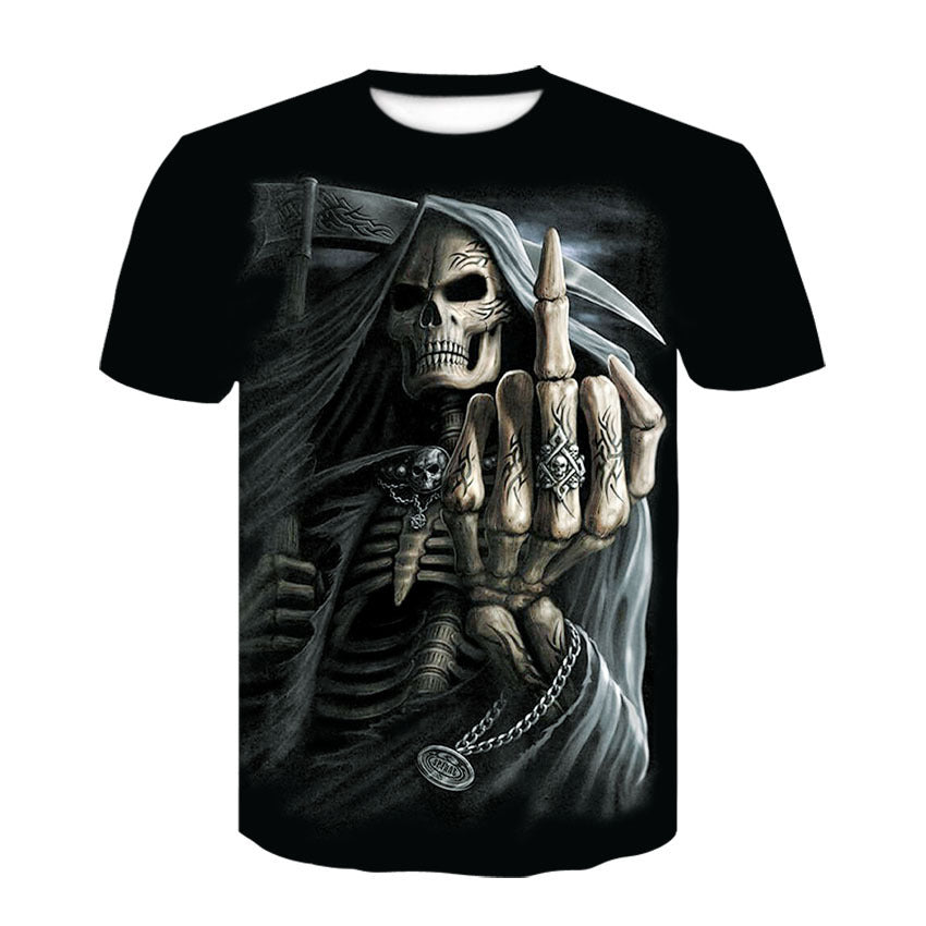 T-shirt tendance à manches courtes pour homme, imprimé numérique 3D