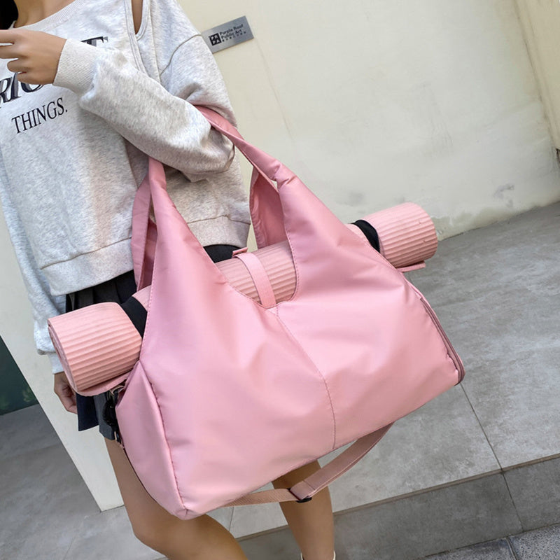 Sac de yoga pour femme, sac de sport, de fitness, séparation sèche et humide, grande capacité de rangement, sacs de voyage, peut contenir des tapis de yoga