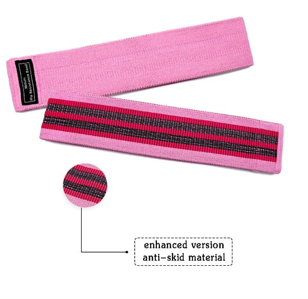 Bandes de résistance en tissu pour entraînements.