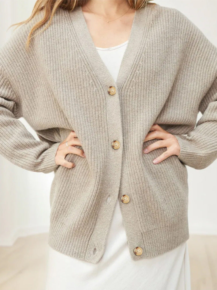 Cardigan de couleur unie populaire pour femmes