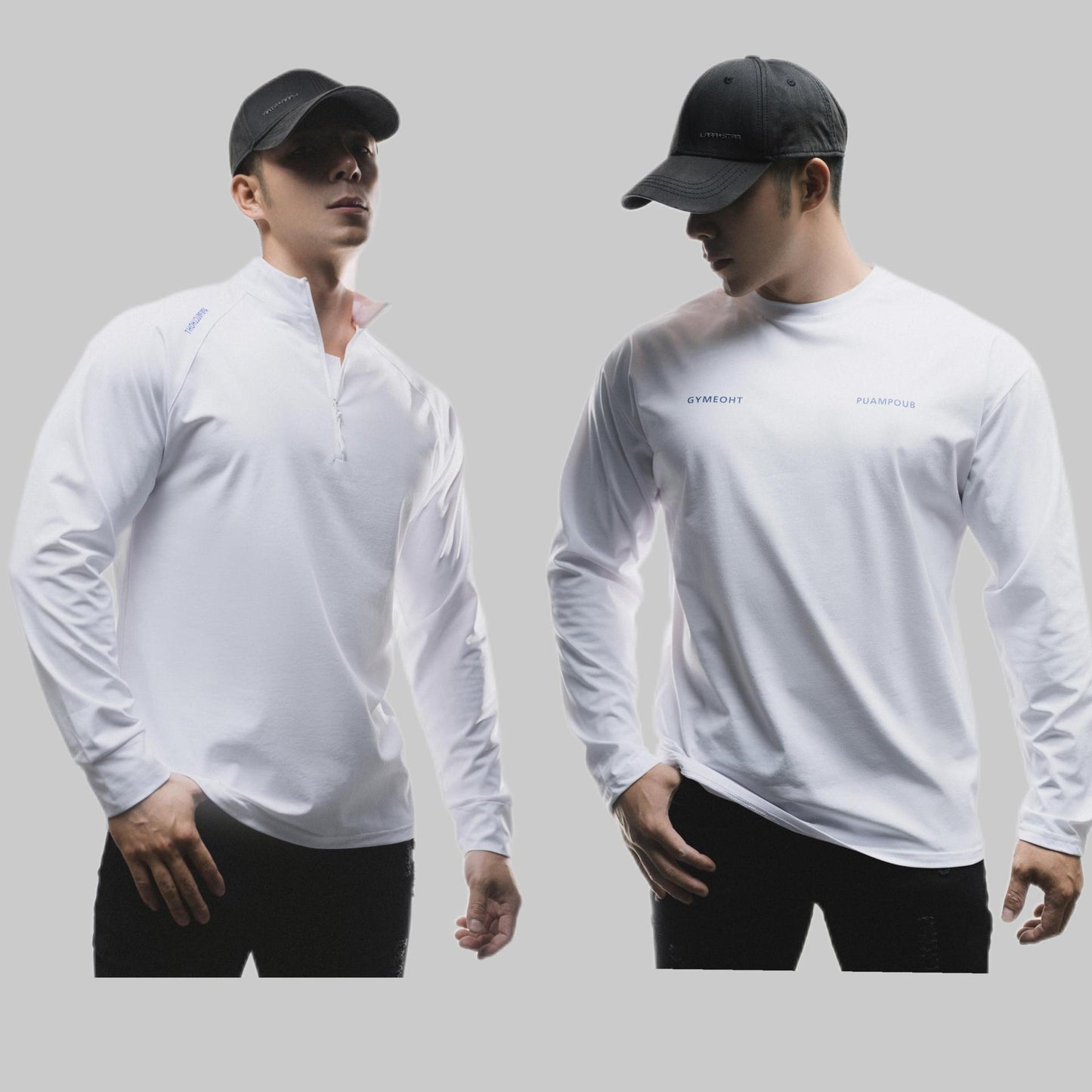 Pull de sport décontracté à manches longues et col rond en coton clone