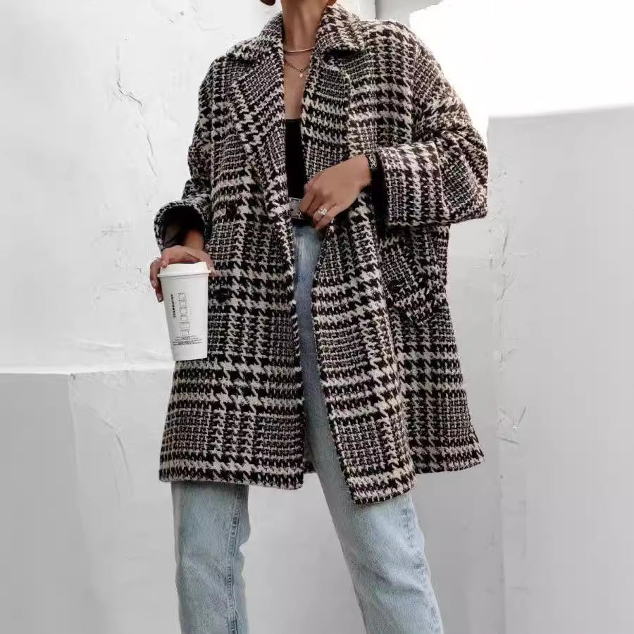 Nouveau manteau en laine épais pour l'automne et l'hiver