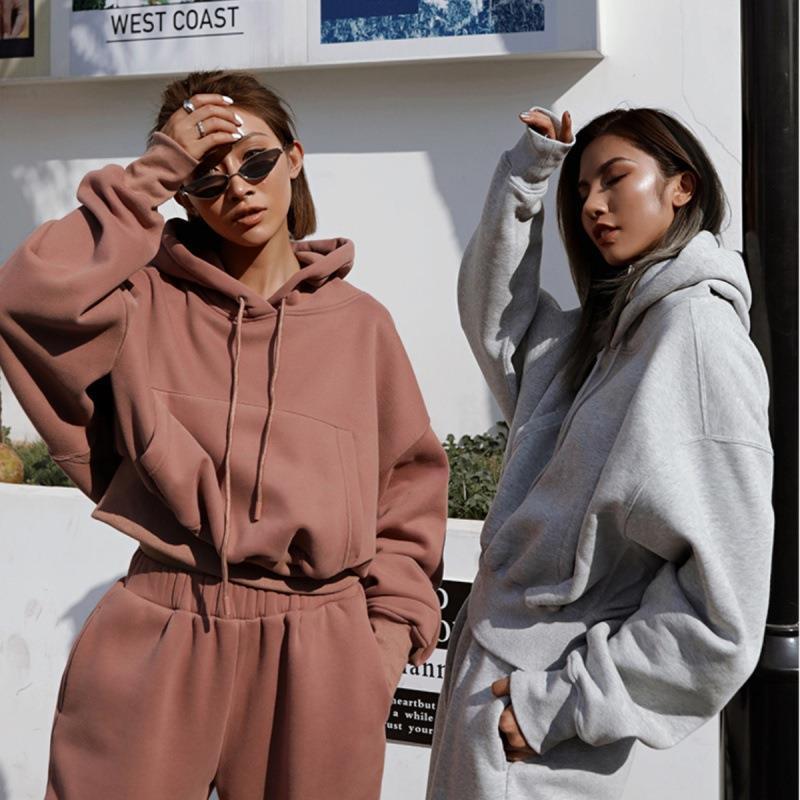 Nouveau style automne et hiver pour femmes, nouveau manteau à capuche décontracté, combinaison de sport