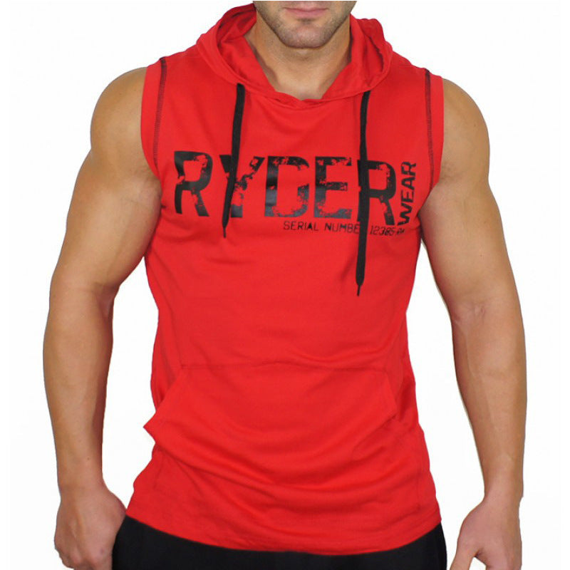 Gilet de sport à capuche pour homme, ample et respirant, sans manches, pour l'été