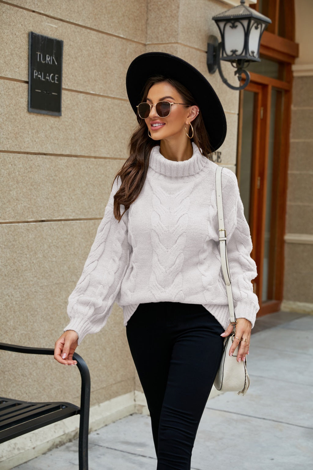 Pull à manches trompette pour femme