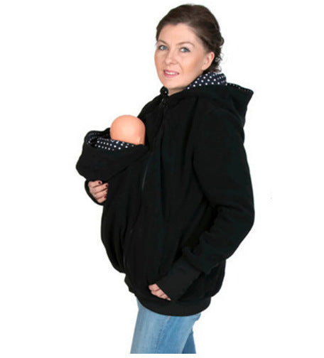 Manteau pull kangourou multifonction trois en un pour maman