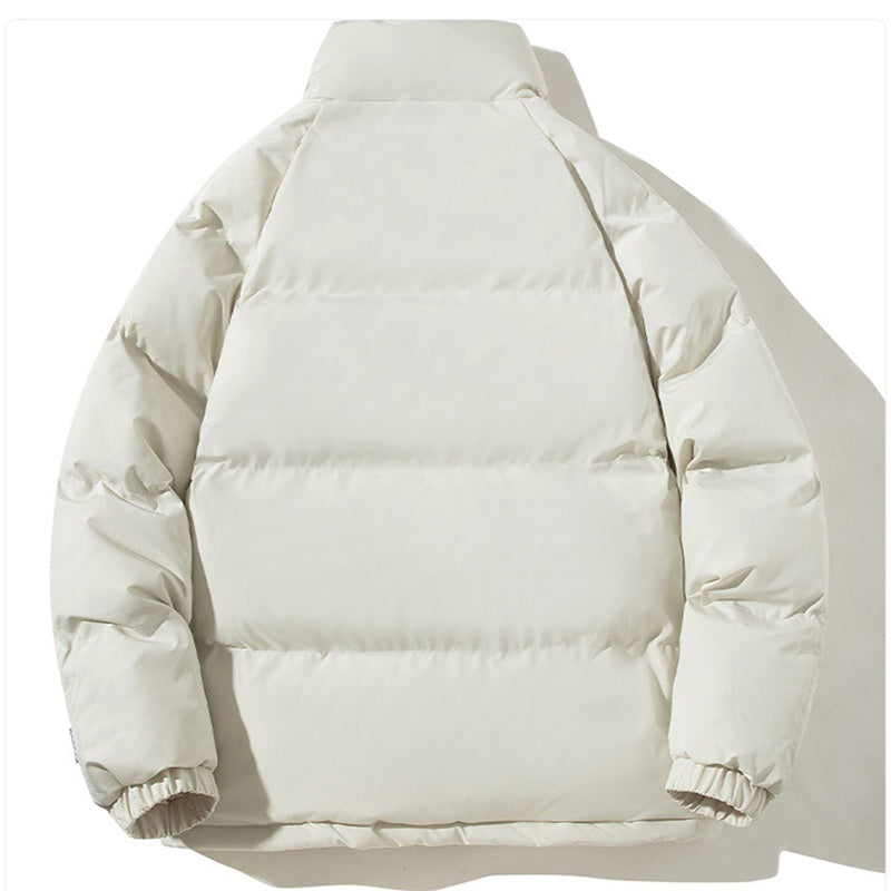 Manteau à col montant avec poches pour couple, veste épaisse et chaude en peluche pour femme et homme, vêtement d'extérieur ample