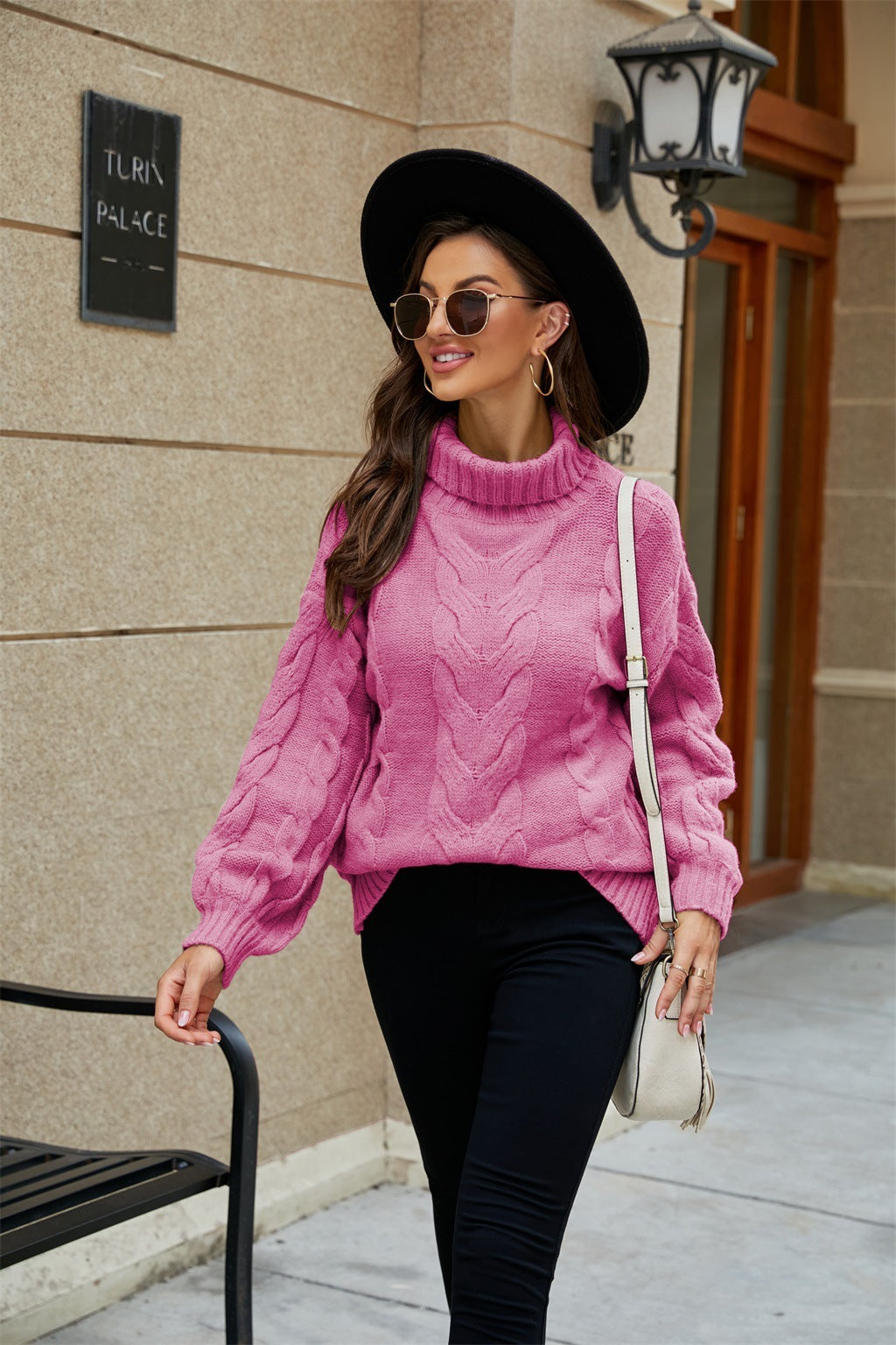 Pull à manches trompette pour femme