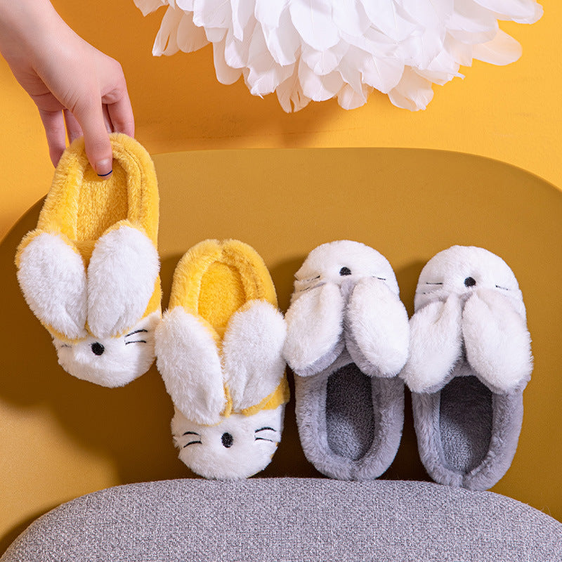 Chaussons chauds pour enfants en forme de lapin de dessin animé