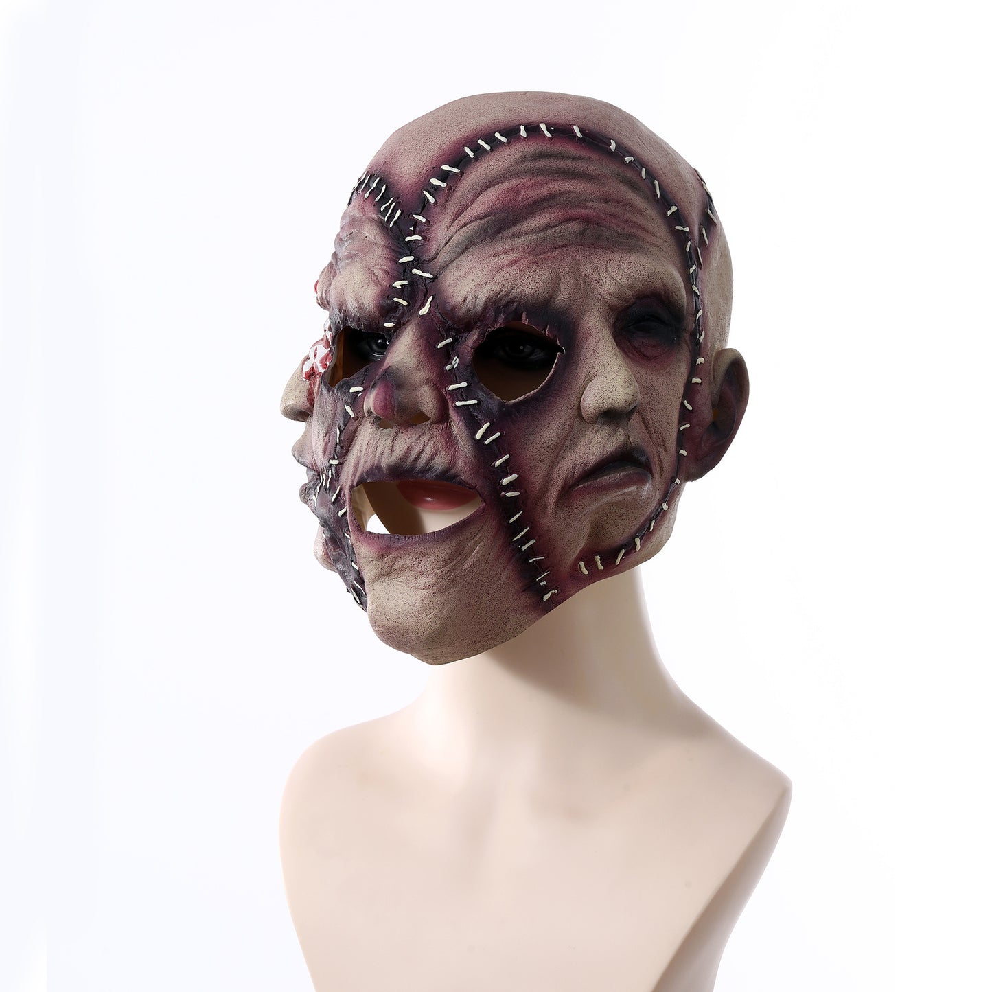 Masque d'horreur à trois faces pour Halloween, masque de cosplay