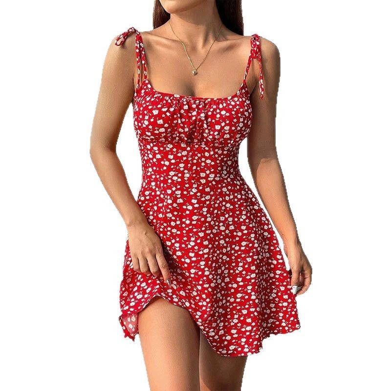Robe décontractée amincissante de style occidental à coupe trapèze et à taille douce