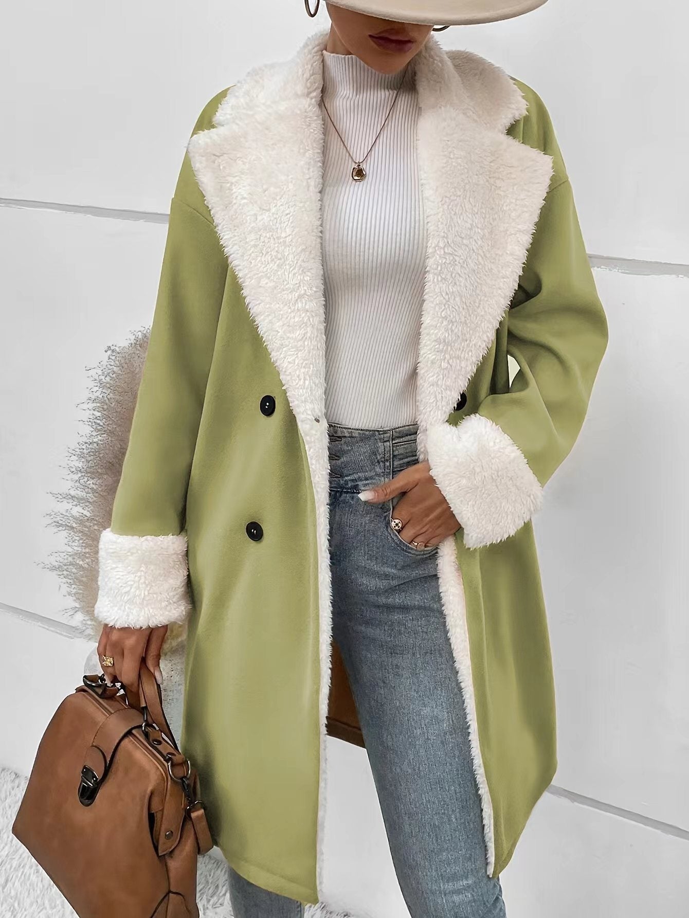 Manteau en laine pour femme très classe cozy et chaud