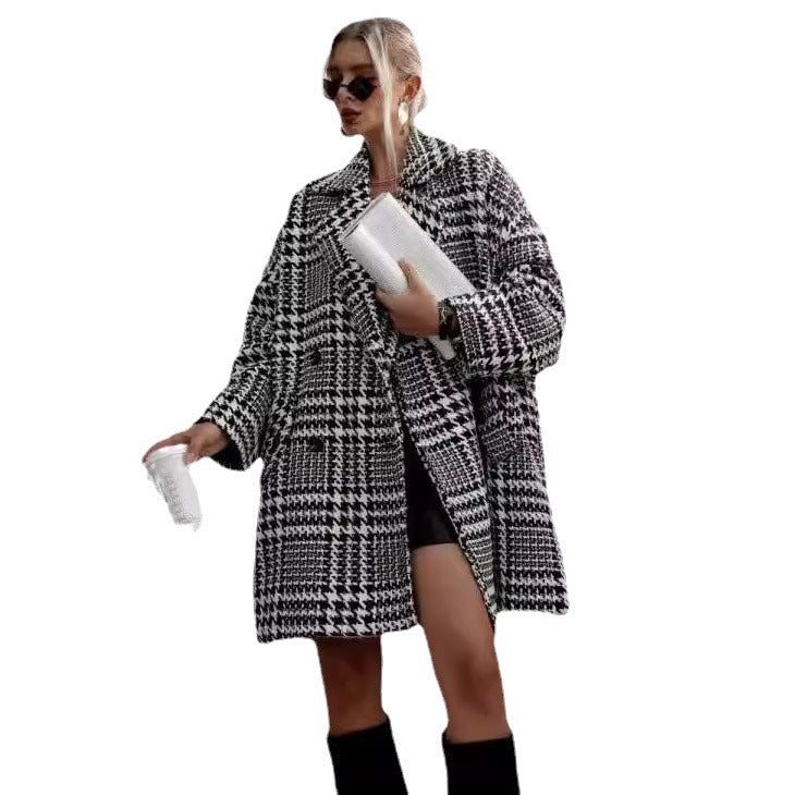 Nouveau manteau en laine épais pour l'automne et l'hiver