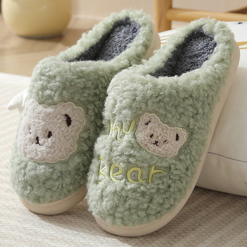 Chaussons d'hiver chauds en forme d'ours pour femmes