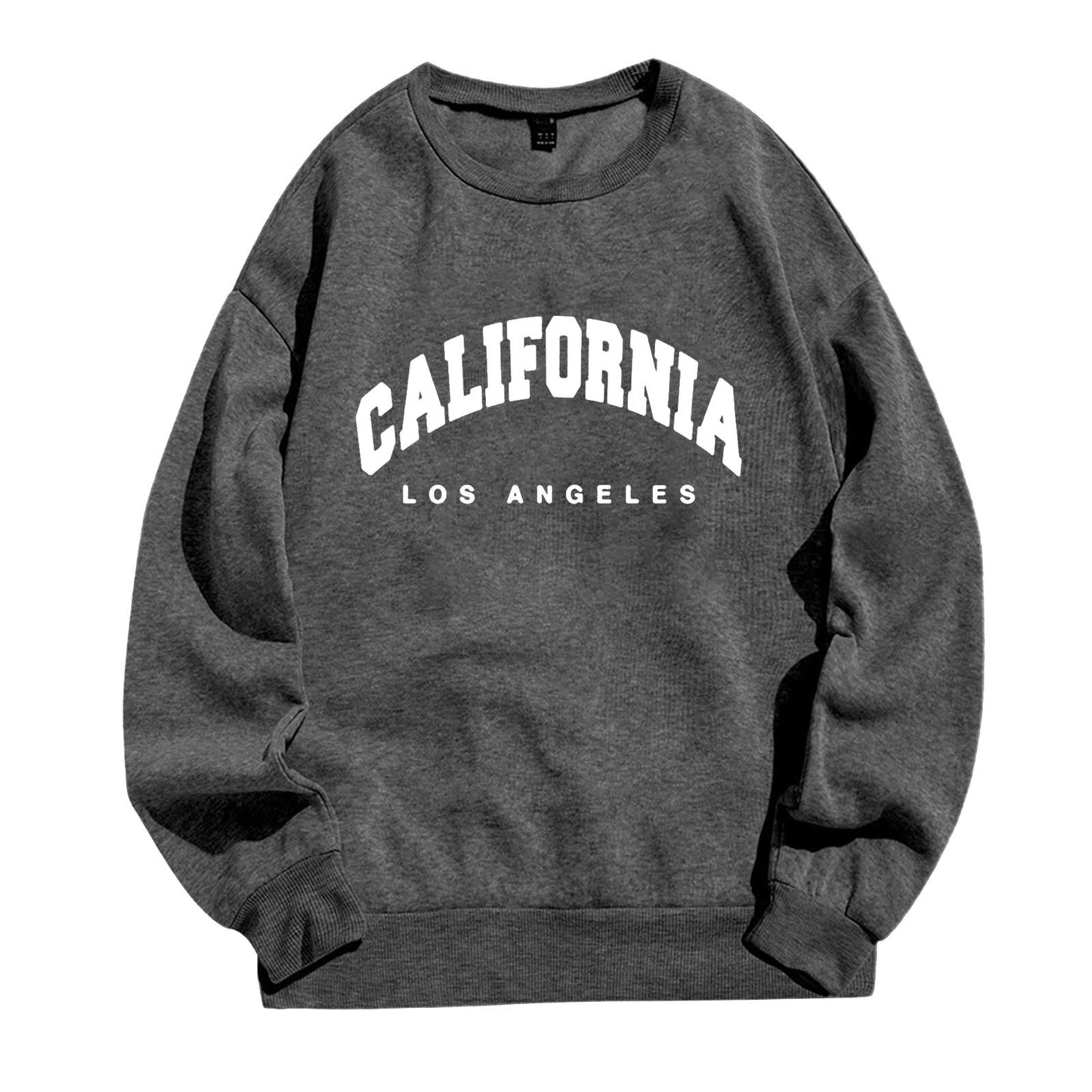 Sweat à manches longues pour femme, imprimé lettres California