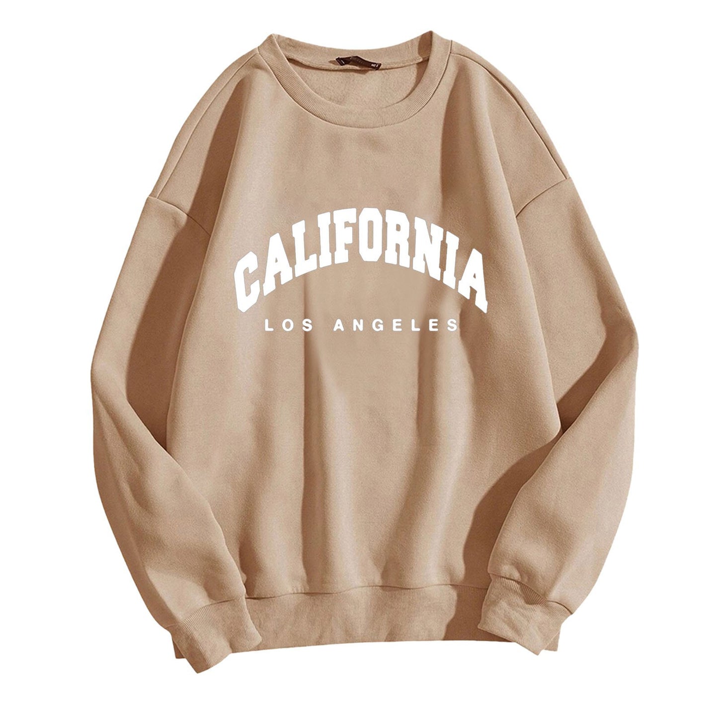 Sweat à manches longues pour femme, imprimé lettres California