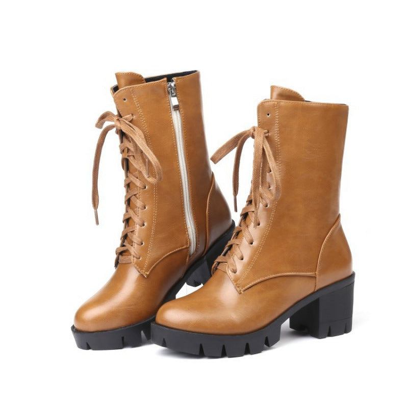 Women's European And American Taiwan Platform Martin Boots