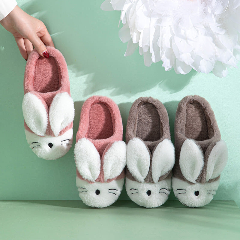 Chaussons chauds pour enfants en forme de lapin de dessin animé