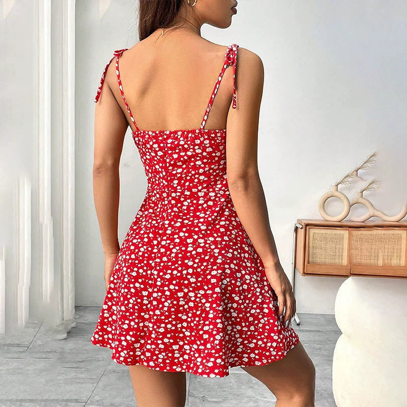 Robe décontractée amincissante de style occidental à coupe trapèze et à taille douce