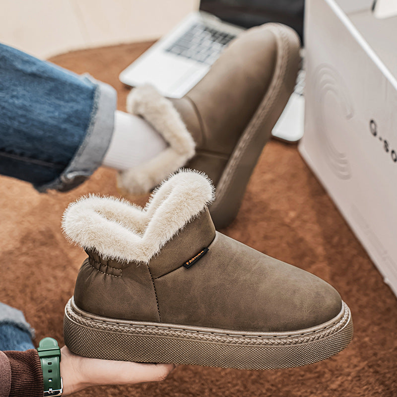 Cotton Shoes Men's Fleece-lined Warm Outdoor Non-slip