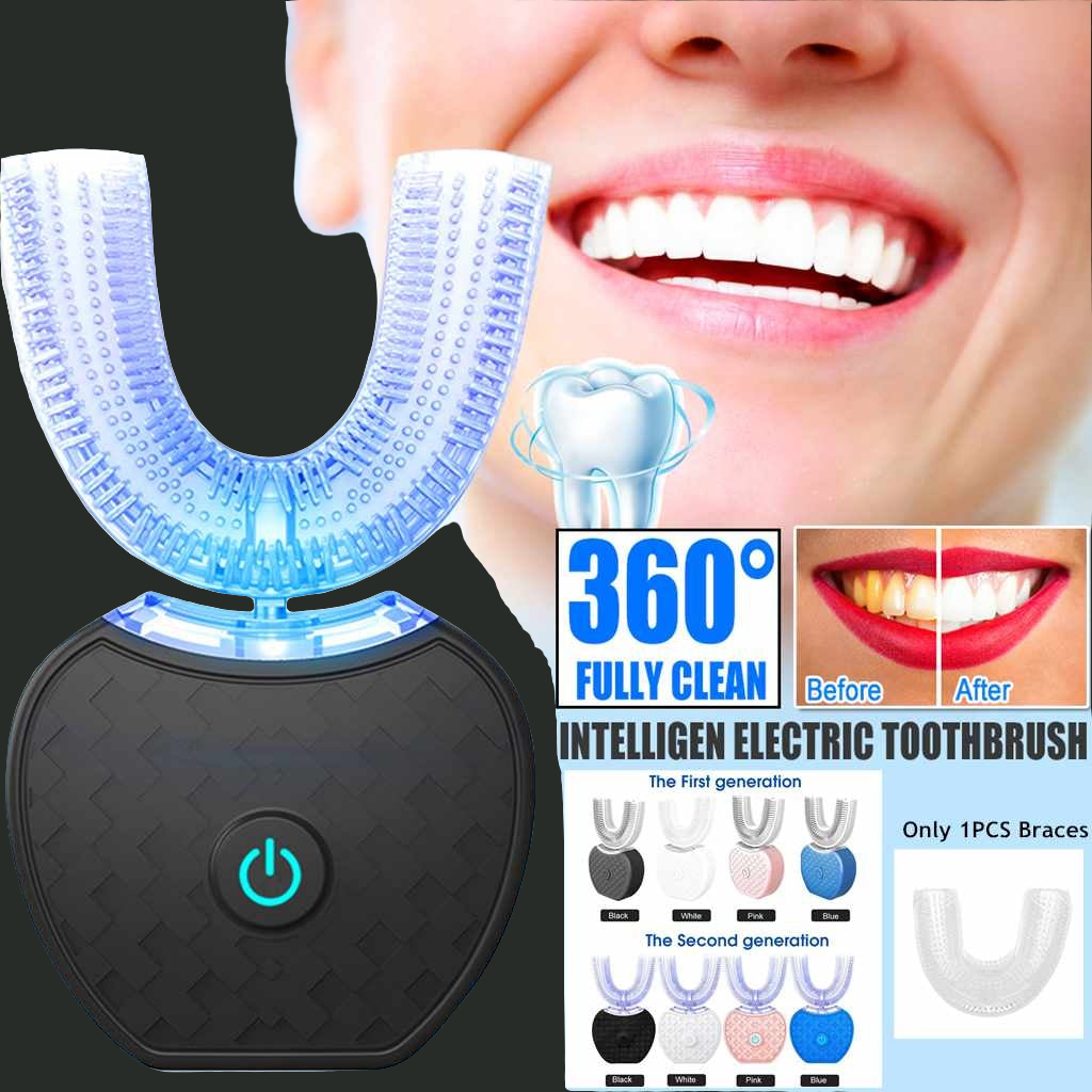 Brosse à dents électrique automatique intelligente à 360 degrés,qui blanchit les dents sans les endommagé