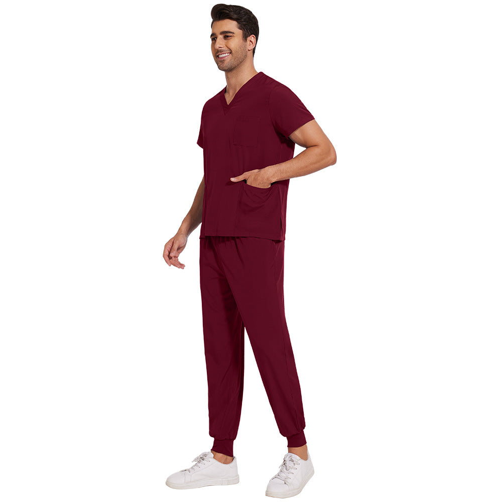Mens Quick-Drying Comfortable And Stretchy Scrubs Set For Work