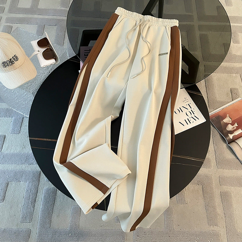 Ensemble veste et pantalon à jambes larges pour femme, style sport décontracté, avec fermeture éclair et capuche
