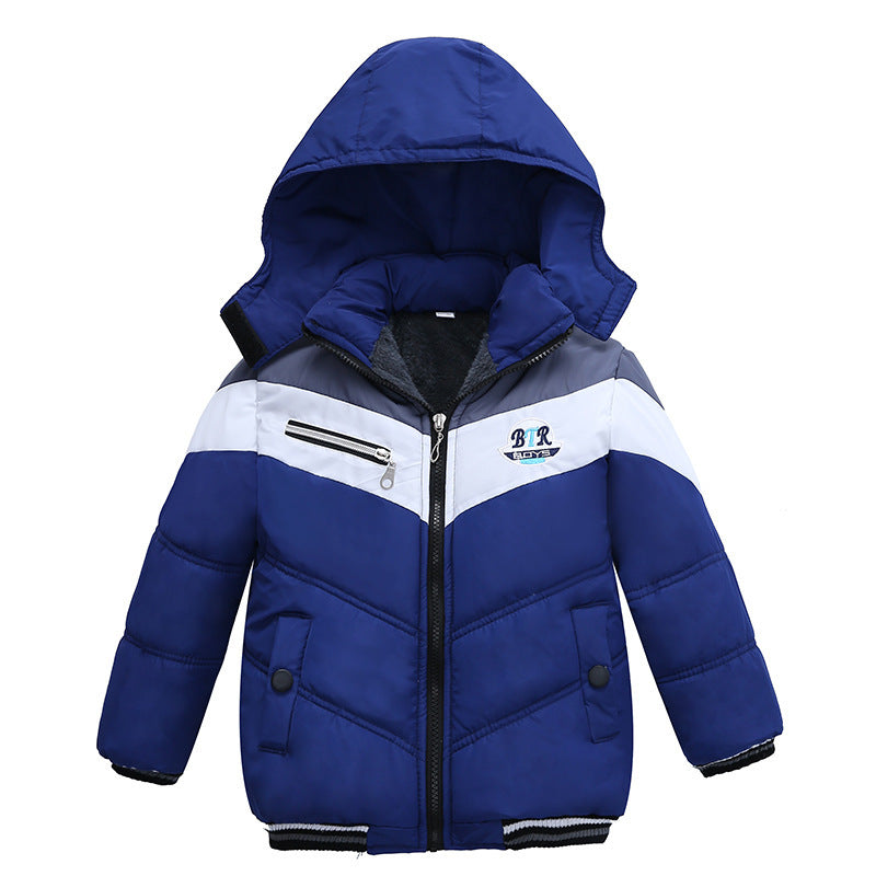Veste matelassée à capuche et manches longues pour garçon confortable et chaude pour vos mini.