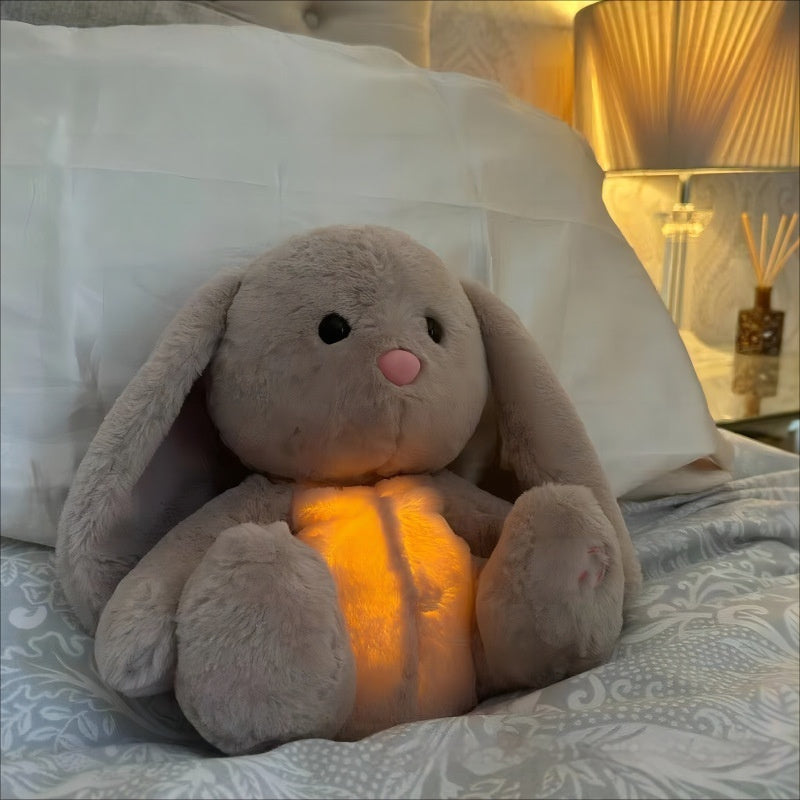 Lapin respirant, jouet apaisant peluche pour soulager l'anxiété et aider vos petits a dormir. Doudou lapin respirant pour nouveau-né et apaiser bébé.