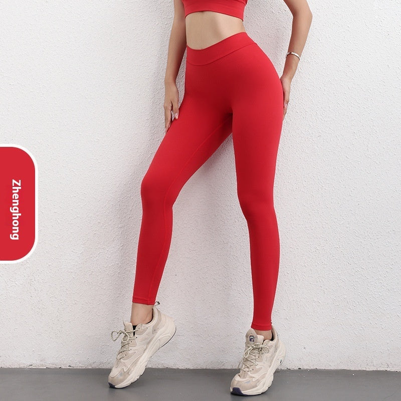 Pantalon de yoga tendance en V, taille haute, pour femme, pour le sport et le fitness