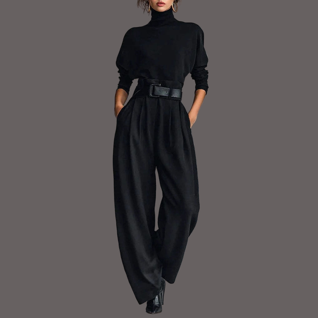 High-grade Ice Silk American High Waist Suit Pants