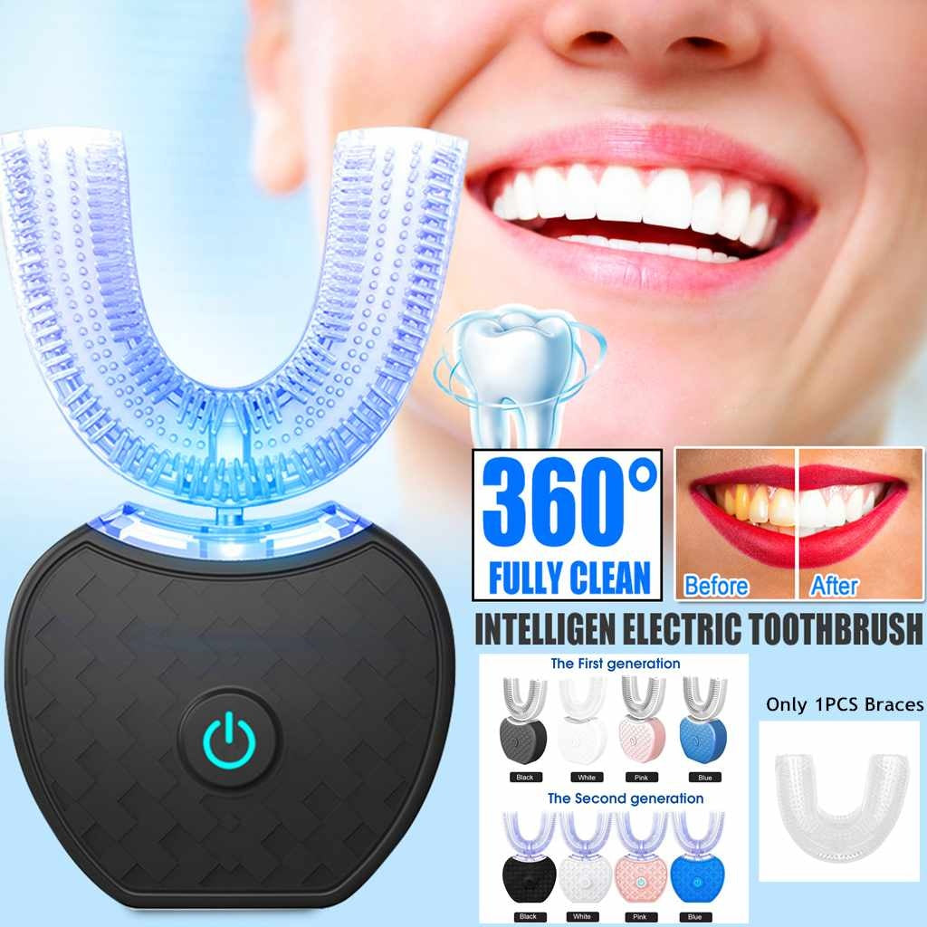 Brosse à dents électrique automatique intelligente à 360 degrés,qui blanchit les dents sans les endommagé