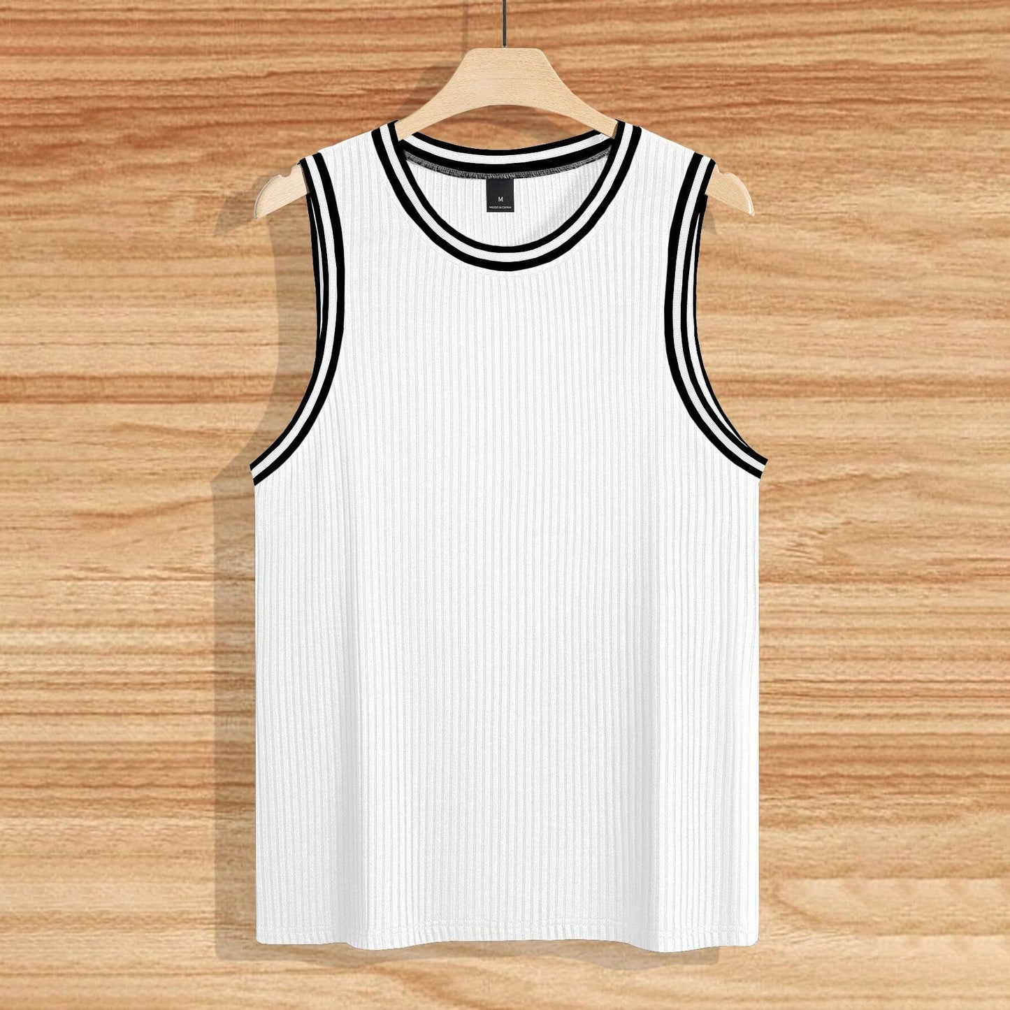 Gilet de sport ajusté en tricot à rayures verticales