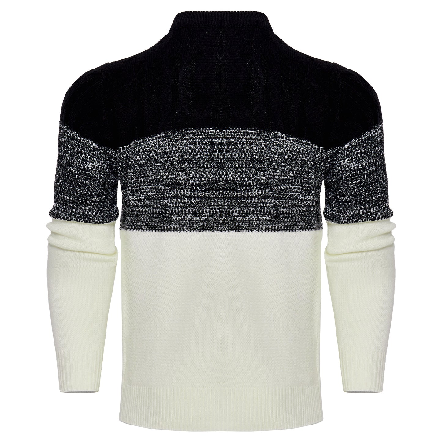 Pull décontracté à manches longues et blocs de couleurs pour homme