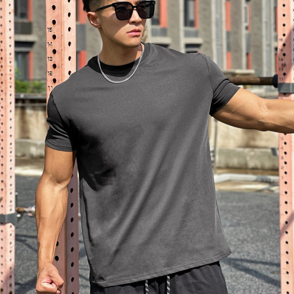 T-shirt de sport ample en coton à manches courtes pour homme bien lire les descriptions sur chaque article pour choisir votre grandeur