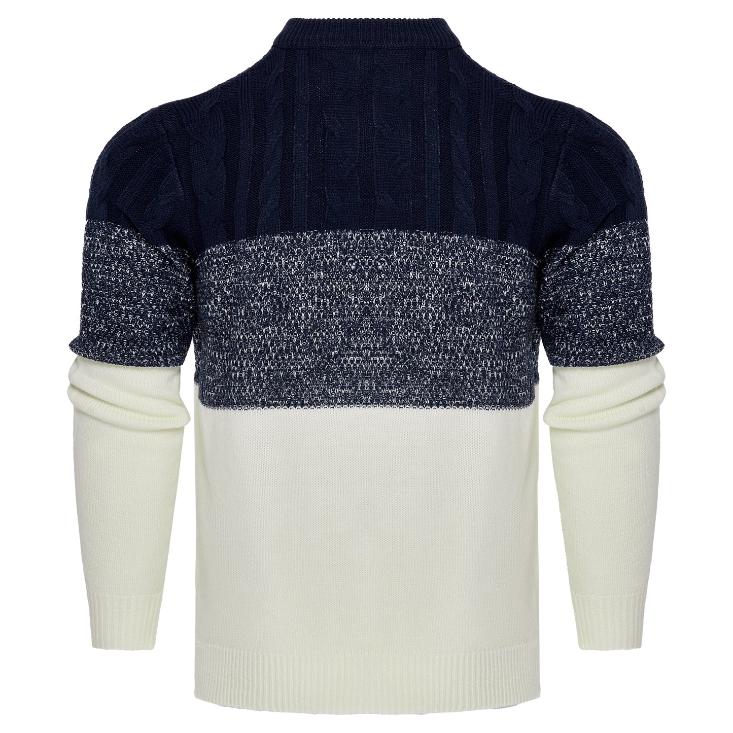 Pull décontracté à manches longues et blocs de couleurs pour homme