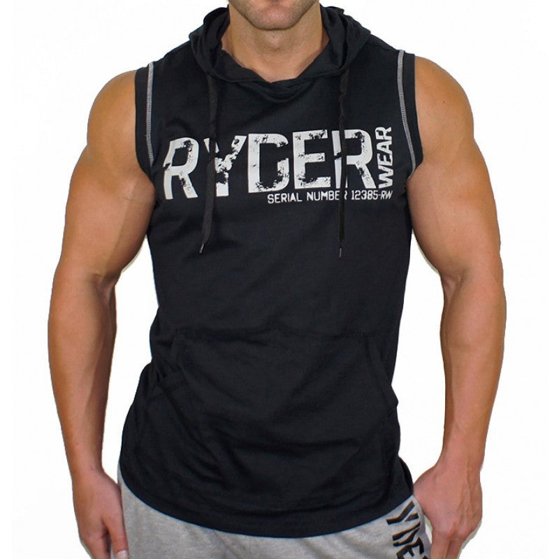 Gilet de sport à capuche pour homme, ample et respirant, sans manches, pour l'été