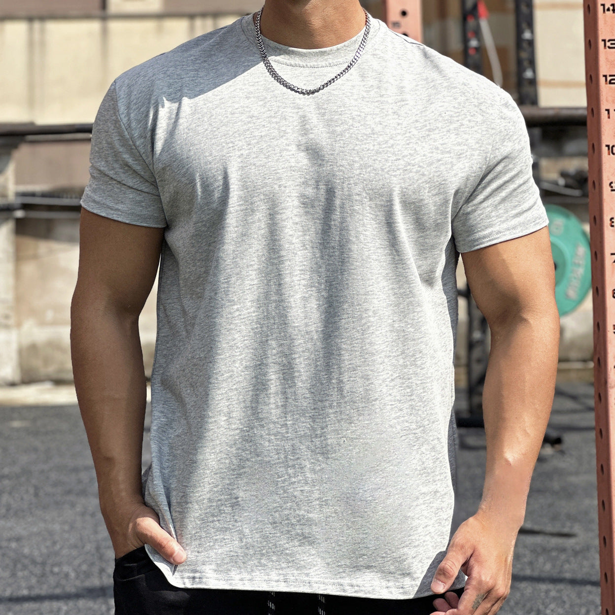 T-shirt de sport ample en coton à manches courtes pour homme bien lire les descriptions sur chaque article pour choisir votre grandeur